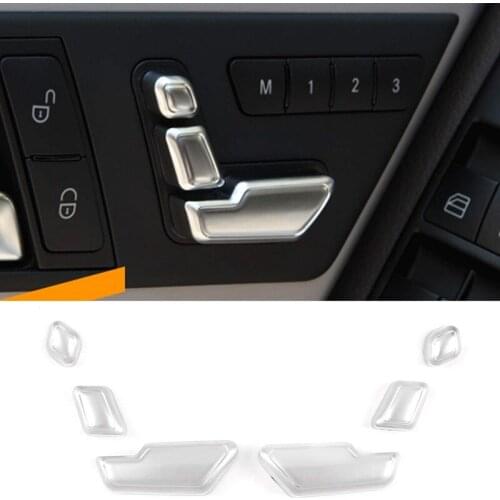 For Mercedes Benz C E GL GLA CLS ML Class W212 W218 X166 Silver Chrome Seat Adjust Button Switch Cover Trim