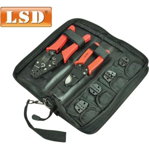 HS-K0725 high quality crimping tool set with HS type 0.5-2.5mm2 crimping tool,cable cutter and replaceable dies