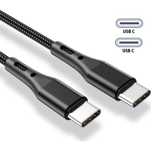 PD 60W Double 3A Quick Charge USB Type C to USB Type C Cable For Xiaomi 8 mi10 mi9 Support PD 60W QC3.0 Cable For Type-C Devices