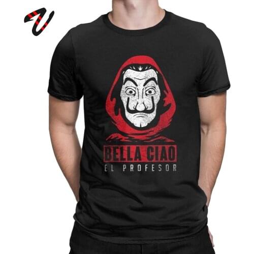 Men El Profesor La Casa De Papel T Shirt Money Heist Cotton Tops Vintage House of Paper Short Sleeve Gift Tee Shirt Mens T-Shirt