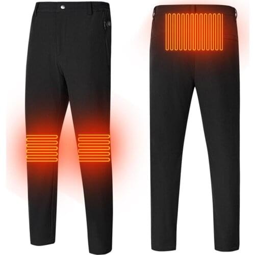 L-5XL Men Heating Pants Insulated Washable USB Far-infrared Electric Heated Thermal Pants Pain Relief for Winter Outdoor