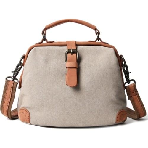 M360 Beige 2019 New Arrive Retro Pure Cotton Canvas Messenger Bag Ladies Handbag Shoulder Bags Mini Shell Bag Mobile Phone Bags