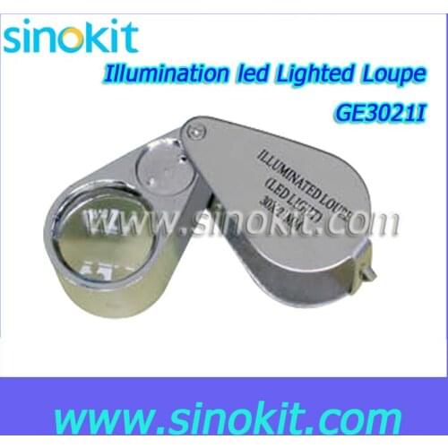 Wholesales 30x LED Diameter 21mm Coated Optical Glass lens Jewelry Loupe - GE3021I