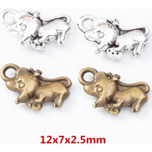 140 pieces of retro metal zinc alloy mouse Pendant for DIY handmade jewelry necklace making 8107