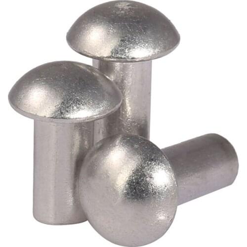 Semi-round Head Aluminum Rivet Solid Rivet Round Cap Percussive Aluminum Rivet GB867 M3 M4 M5 M6
