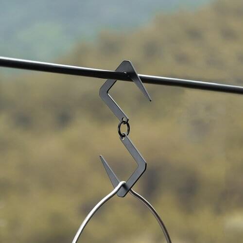 Outdoor Hooks Camping Clothes Storage Stainless Steel Portable Hiking Hanger Clothes Hook for Camp Supplies Durable Accessories