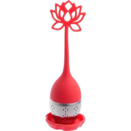 Silicone Lotus Loose Tea Infuser Stainless Steel Filter Diffuser Strainer Gifts