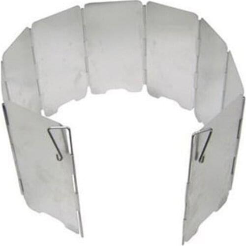 9 Plates Outdoor Camping Foldable Gas Stove Windshield Cooking Burner Aluminium Alloy Stove Windproof Screen Wind Shield