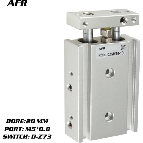 SMC Type Dual Rod Cylinder Basic TYPE double cylinder / double shaft cylinder CXSM20-25 CXSM20-30 CXSM20-35 -Z73 -Y59A