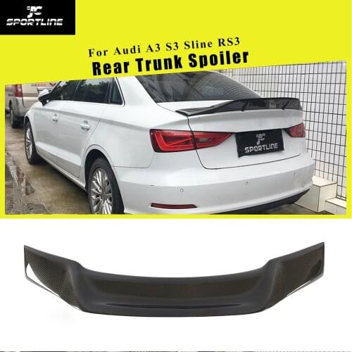 Carbon Fiber Rear Trunk Spoiler for Audi A3 S3 Sline RS3 2014 - 2019 Rear Wing Spoiler Boot Lid