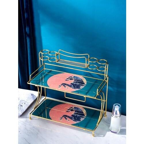 Bathroom Accessories Bathroom Toiletries Storage Rack Bedroom Cosmetics Rack Desktop Ornaments Household Glass Mouthwash Cup