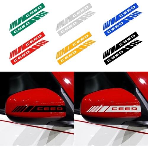 2pcs For KIA CEED Vinyl Graphic Car Sticker Rearview Mirror Side Decal Stripe DIY Car Body Decals Car Styling 20*2cm
