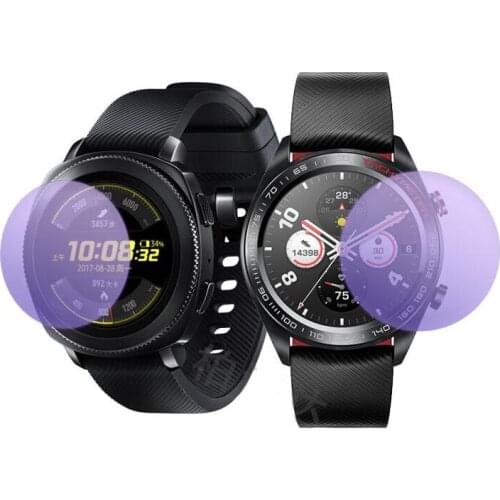2pcs/lot Tempered Glass for Samsung Honor Magic Gear Sport Purple light Watch Screen Protector Explosion Proof Protective Film