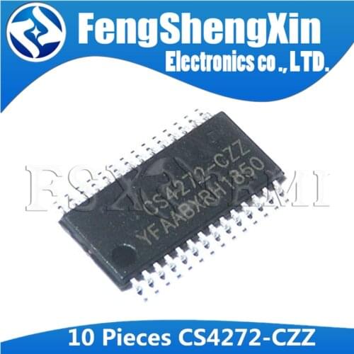 10pcs/lot CS4272 CS4272-CZZ TSSOP28 Audio codec IC CODEC AUD 24BIT 114DB CS4272-CZZR