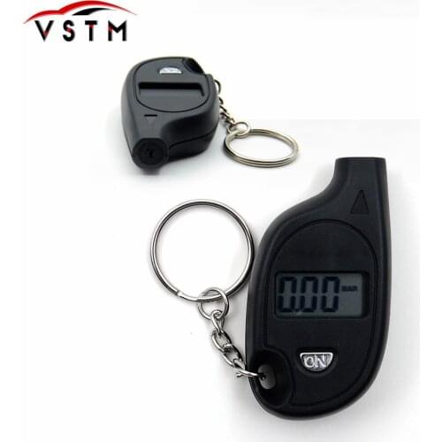2018 Newest Mini LCD Digital Tire Tyre Keychain Air Pressure Gauge For Car Auto Motorcycle Free Shipping