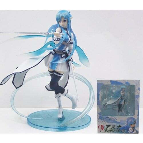 23cm Sword Art Online Asuna Sexy girl Action Figure PVC Collection Model toys for christmas gift