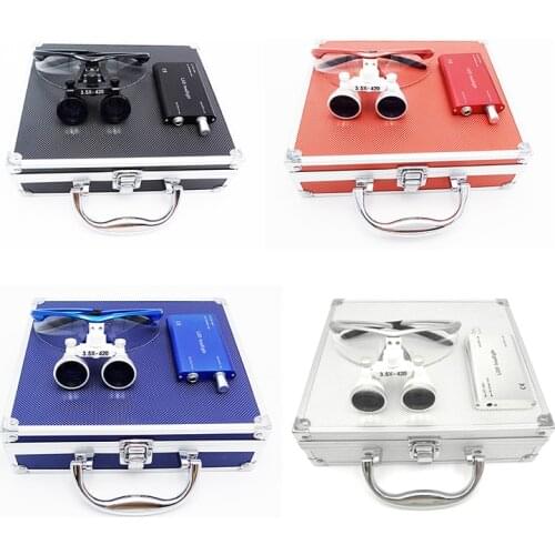 3.5x / 2.5x Dental Loupes with LED Headlight Binocular Magnifier