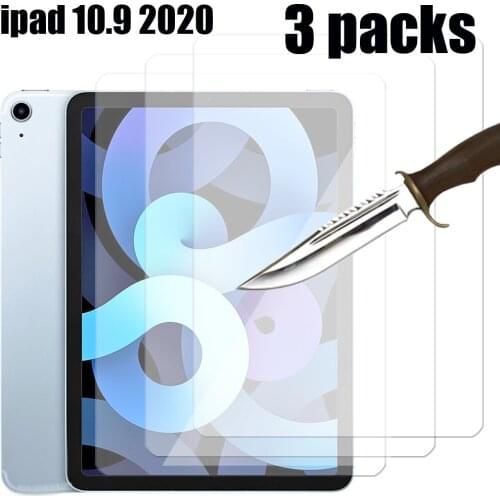 3 packs Tempered glass screen protector for Apple iPad air 4 10.9 2020 4th generation 10.9-inch 9H 2.5D protective film