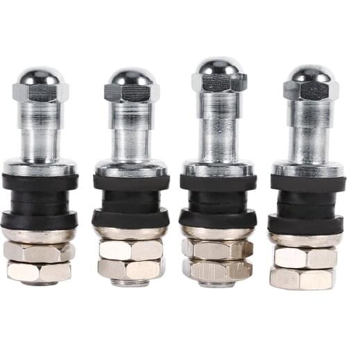 4Pcs Car Tire Valve Tubeless Wheel Tire Valve Stem Metal Bolt In High Pressure Flush Mount Rear Car Accessories