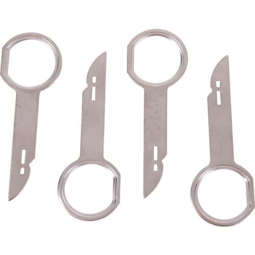 4Pcs/set 4 Keys Car Stereo Radio Removal Remove Tool For Audi Mercedes Benz Ford Volkswage Car Accessories Hand Tool Set