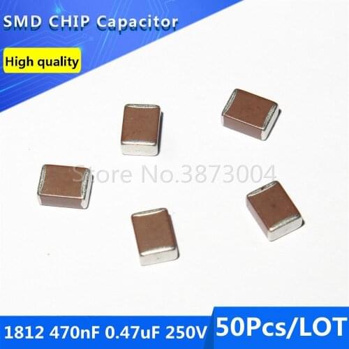 50pcs 1812 47UF 25V 20% Thick Film Chip Multilayer Ceramic Capacitor
