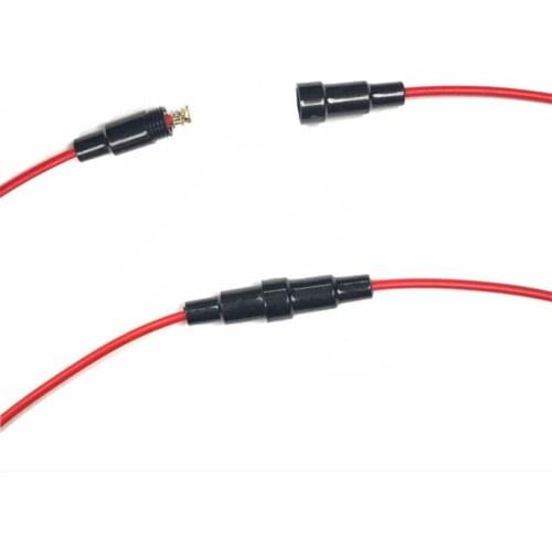 50pcs/batch of 5*20mm with wire fuse holder 250V holder, spring fuse bushing holder copper wire circuit breaker