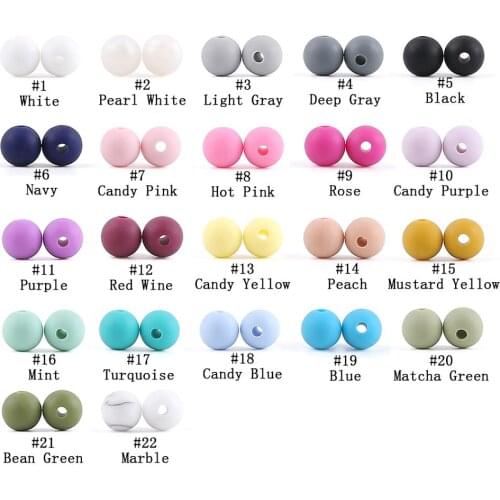 LetS Make 50pc Silicone Beads 9mm Teething Teether Toys Tiny Rod Baby Teether Toddler Toys Infant Teether Beads Baby Teether