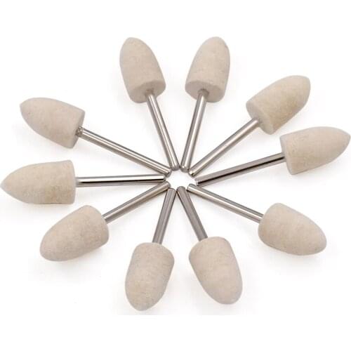 10pc Abrasive Tools Felt Buffing Wheel Rotary Tools Kit For Dremel Accessories Power Tool For Metalworking 8mm/10mm/12mm