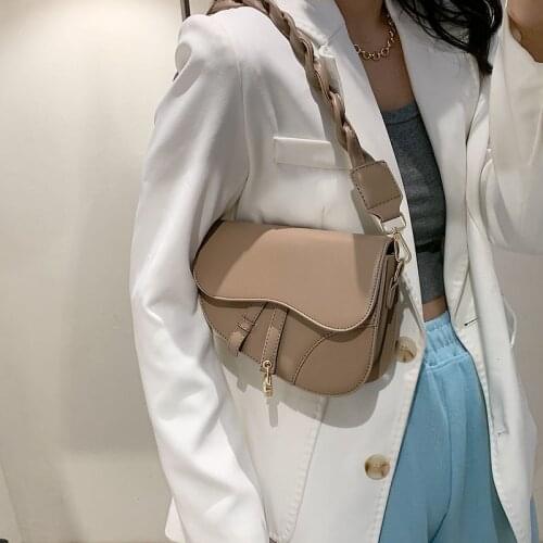 YOUSE Brand 2021 New Fashion Bag Female Fashion Cross-body Bags Wide Shoulder Strap Single Shoulder Bag Saddle Bag Luxury Bags