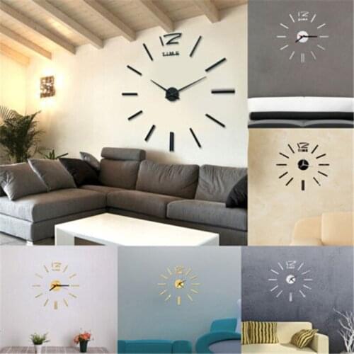 Hot Solid Modern 3D Wall Clock Art DIY Watch Wall Creative Clock Home Office Home Room Wall Decor