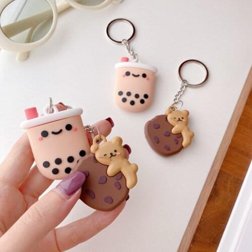 Cartoon Bear Case For Apple Airtag Case Silicone Cute Cat Locator Tracker Protecter Sleeve Cover For Airtags Case Keychain Shell