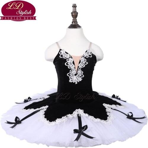 Girls Black Ballet Tutu Apperal Children White Stage Wear Kids Professional Ballet Dance Costumes Women Ballet Skirt