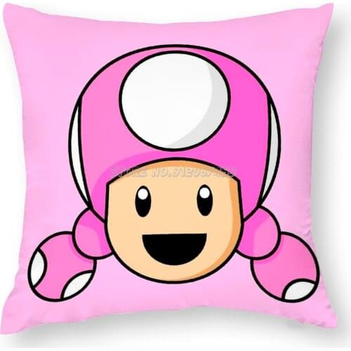 Toadette Pillow Case Soft Decorative Throw Pillow Cover for Home Pillows NOT Included Toad Toadette Illustrator Cute Pop Culture