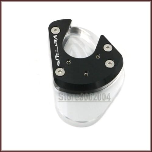 For KAWASAKI KLE 650 Versys 2007-2017 2016 2015 2014 Motorcycle Accessories Side Kickstand Stand Extension Support Plate CNC