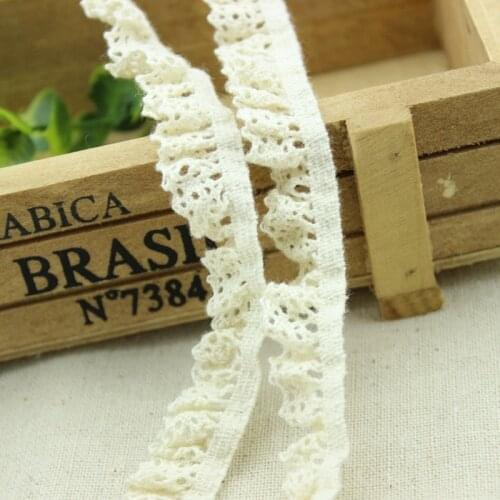 10 meters/ lot 100% cotton 15mm width stretch Lace for fabric/home furnishing warp knitting DIY Garment Accessories