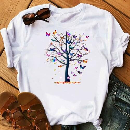 Because There Are Countless Butterflies On This Tree A Perfect Gift Graphic T Shirt Women Tshirt Tops Harajuku T-Shirt Hot