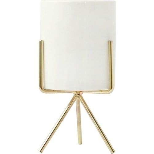 Nordic Style Ceramic Iron Art Vases Green Plant Vases Office Desktop Living Room Flower Pot Decor 3 Colors