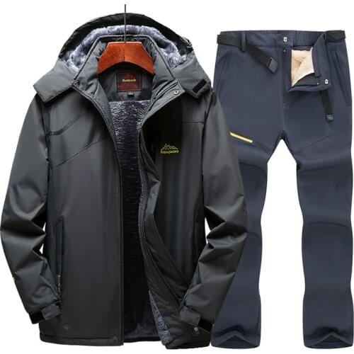 Ski Suit For Men Snow Jacket pants Sets Winter Warm Skiing Snowboarding Clothes Waterproof Windproof Mens Sport Suit
