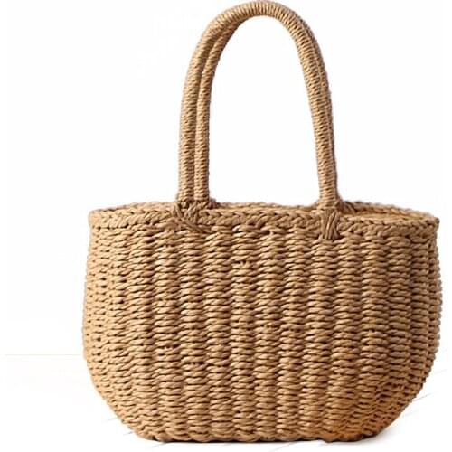 Fashion Summer Beach Bag Handmade Bag Rattan Basket Bag Women Holiday Bohemian Bag Small Tote