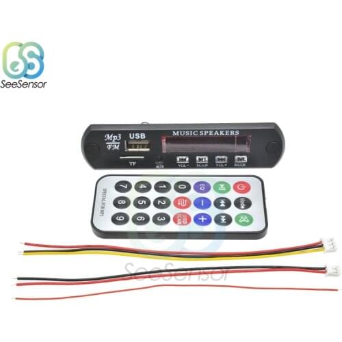 Wireless Mp3 Player Module USB AUX TF Card Audio Line In fm Radio Mp3 Decoder Board For Car With Remote Control Player