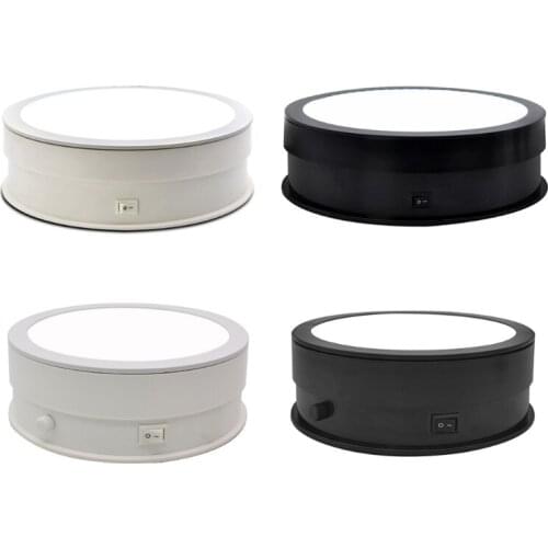 15/20cm Electric Turntable Display Stand LED Light Rotating Table Watch Jewelry