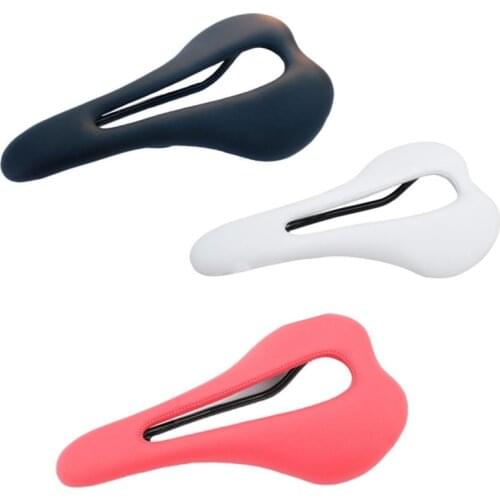 3 colors ASPIDE saddle road bike black white red Carbon Fiber Leather saddles bicycle sillin bici Rail bow cushion cycling