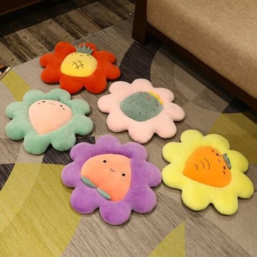 Lovely Fruit Back Pillows Plush Chair Cushion Animal Child Seat Cushion Sofa Mat Home Sofa Indoor Floor Winter Decor Gift