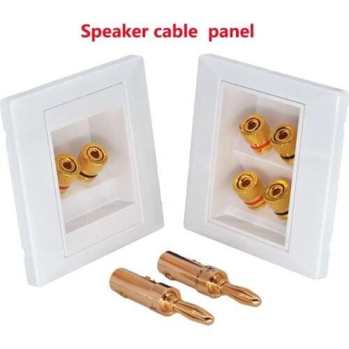 Audio Panel Speaker Cable Junction Box Connector Two Positions / Four Positions Wall Plug Cassette