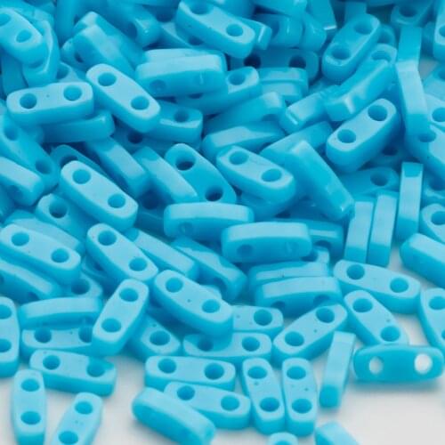 Taidian Japan Miyuki Quarter Tila Beads For DIY Beaded Bracelet Opaque Blue 5x1.2x1.9MM 3grams/lot About 144 Pieces