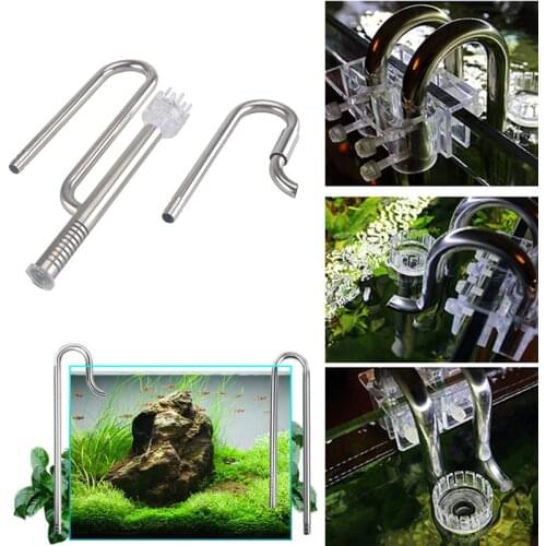 Lily Pipe Stainless Steel Inflow Outflow Filter for Aquarium Planted Fish Tank C1