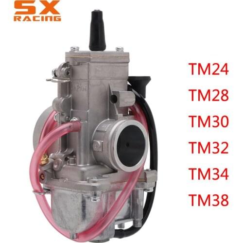 Motorcycle Universal Carburetor TM24 TM28 TM30 TM32 TM34 With Power Jet For Honda Yamaha Kawasaki Suzuki KTM 150cc-350cc