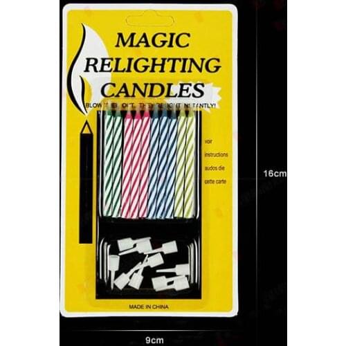 Magic Funny Relighting Joke Birthday Party Candles Cake Accessory Christmas Festive Holiday Wedding supplies gift cake topper