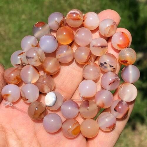 High Quality Natural Round Orange Sardonyx Stripe Agates Onyx Stone Loose Spacer Beads For Jewelry Making Diy Bracelet 6/8/10MM