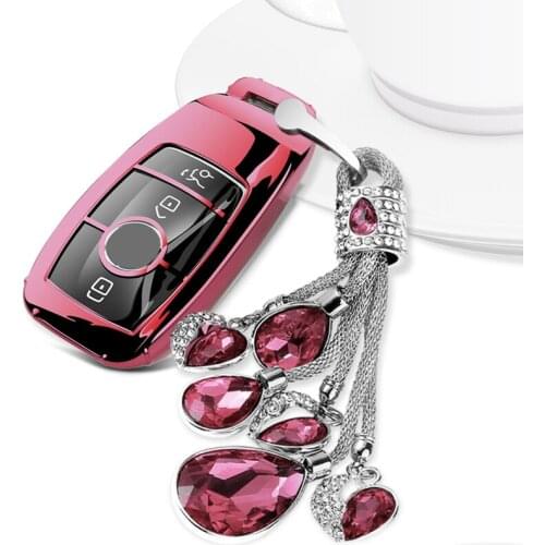 High-end TPU car key housing shell soft protective bag for Mercedes Benz 2017 E class W213 2018 S class accessories Car styling